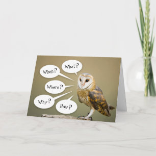 Carte Pensée amusante de vous Owl vous chérit
