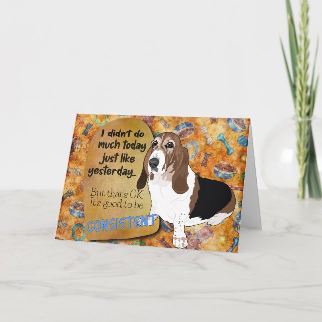 Carte Pensée hilarante de votre Basset Hound pour votre  (Devant)