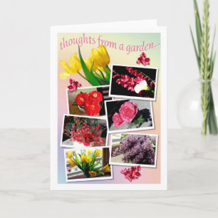 Carte pensées d'un jardin...