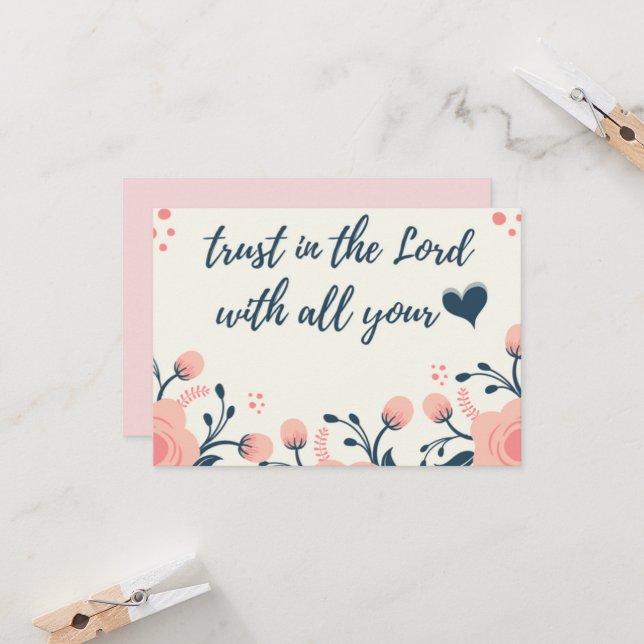 Carte Penser à toi (Devant/Arrière en situation)