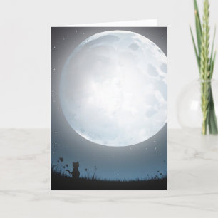 Carte Penser À Toi Kitty Au Lune