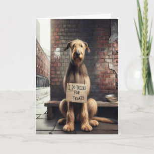 Carte Penser à votre chien avec panneau en carton