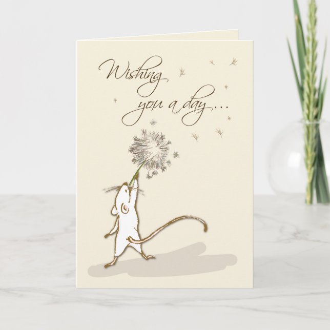 Carte Penser à votre souris avec des voeux de Dandelion (Devant)