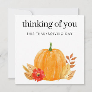 Carte Penser à vous ce salut du jour de Thanksgiving