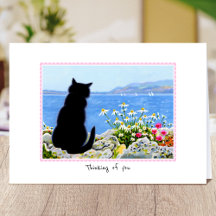 Penser à vous Chat par la mer Personnalisé