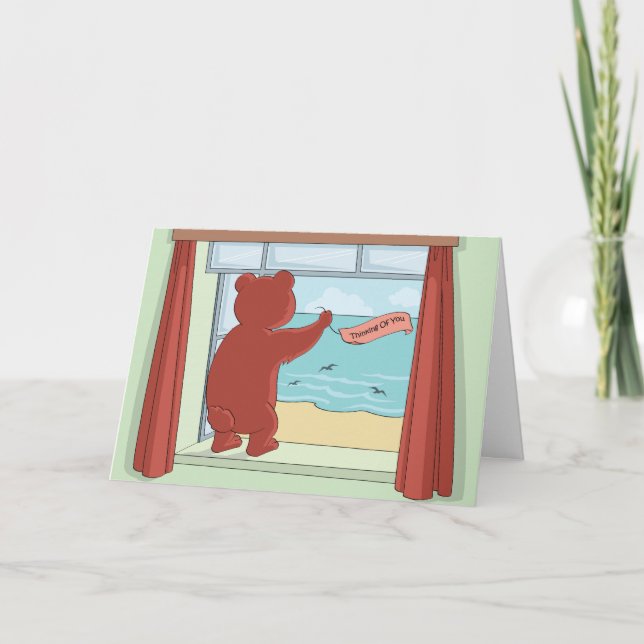 Carte Penser à vous mignon Teddy Bear 30e anniversaire (Devant)