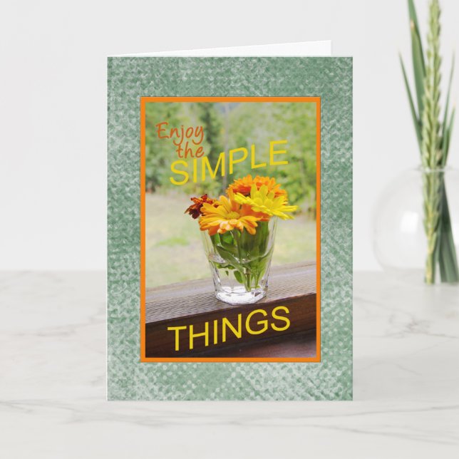 Carte Penser à vous Motivation Daisies Photo personnalis (Devant)