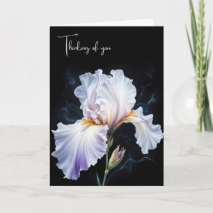 Carte Penser à vous pourpre Iris Blossom