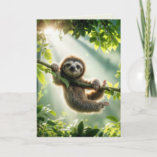 Carte Penser à vous Sloth sous le soleil