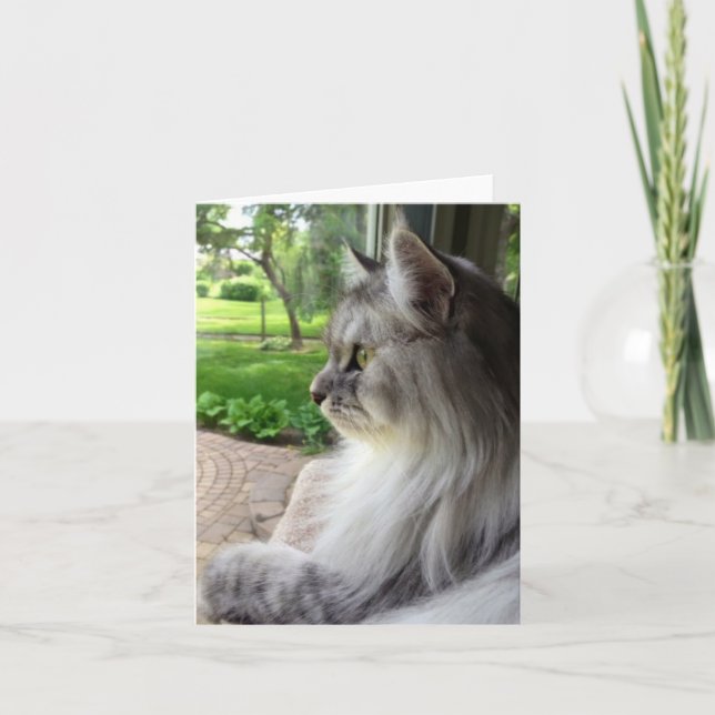 Carte Penser à vous (style sibérien) (Devant)