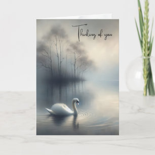 Carte Penser À Vous Swan Solitaire En Mist