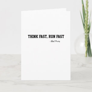 Carte Penser Fast Run Sport Football Motivation