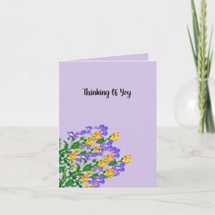 Carte Pensez à vous : Bouquet de fleurs