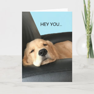 Carte Pensez à vous Golden Retriever Pet Dog Card