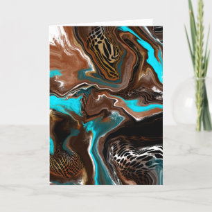 Carte Pensez à vous   Joli art Abstrait