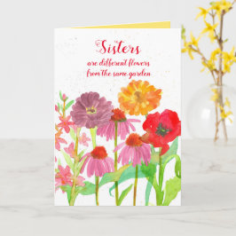 Carte Pensez À Vous Joli Jardin Fleur De Pavot Soeur