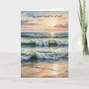 Carte Pensez à vous Watercolor Beach Sunrise