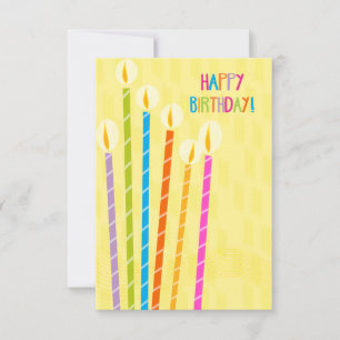 Carte Pensez aux bougies d'anniversaire