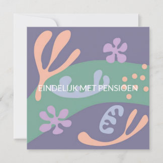 carte pension avec fleur abstraite