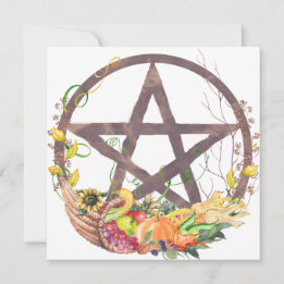 Carte Pentacle de récolte de mabon Équinoxe d'automne