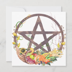 Carte Pentacle de récolte de mabon Équinoxe d'automne