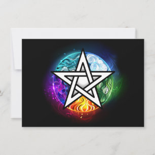 Carte pentagramme du Wiccan