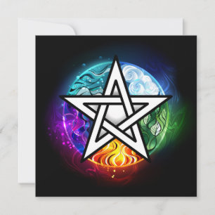 Carte pentagramme du Wiccan