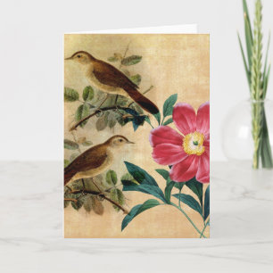 Carte Peony avec Nightingales