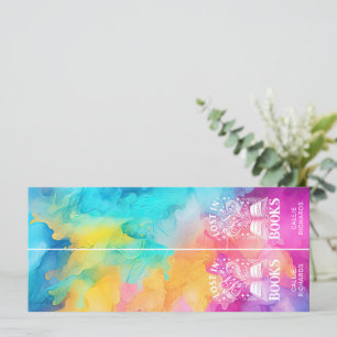 Carte Perdu dans les livres Rainbow Swirl 2 en 1 Signet