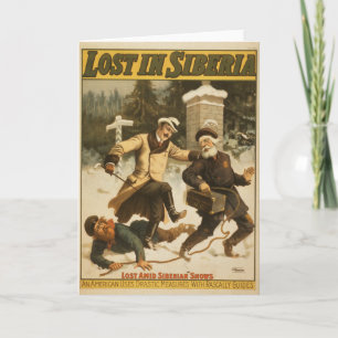 Carte Perdu En Sibérie, Vers 1898.