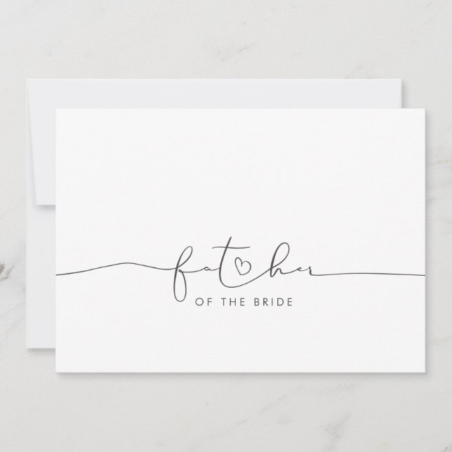 Carte Père de la mariée Mariage Message du matin (Devant)