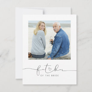 Carte Père de la mariée Mariage Message du matin Photo