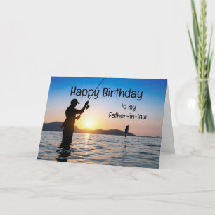 Carte Père en droit Anniversaire Pêche Thérapie