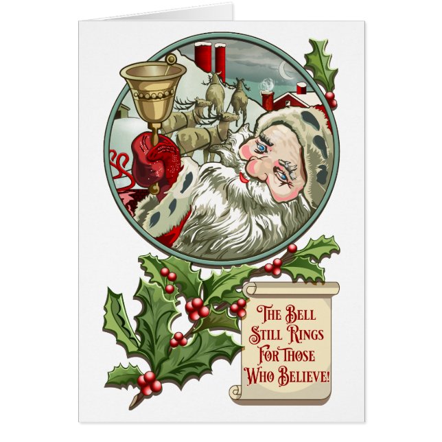 Carte Père Noël 5x7 vintage (Devant)