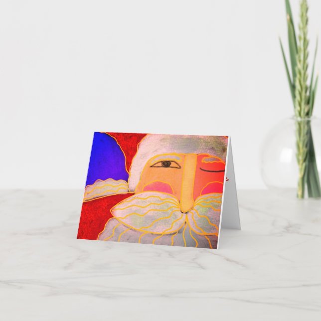 Carte Père Noël Abstrait (Devant)