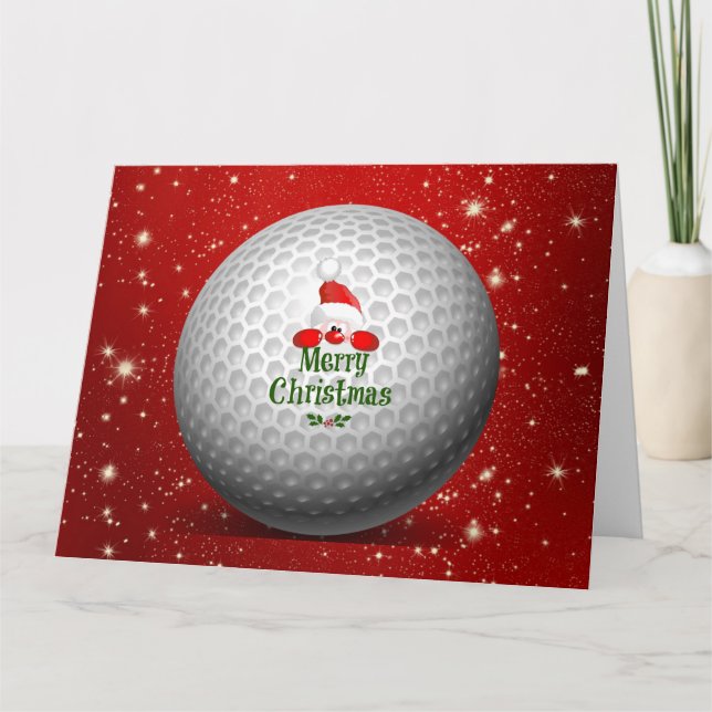 Carte Père Noël aime Golf toute l'année (Devant)