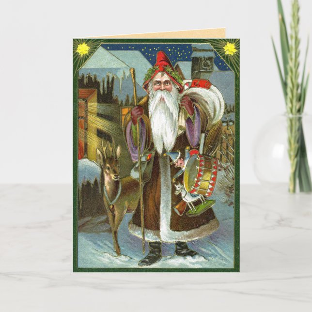 Carte Père Noël allemande vintage (Devant)