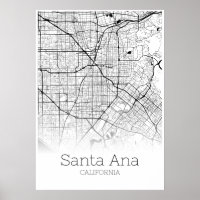 Carte père Noël Ana - California - City Map Poster