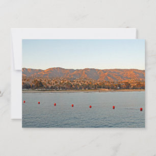 Carte Père Noël Barbara, Californie sunset mountain Card