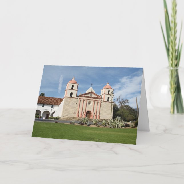 Carte Père Noël Barbara Mission espagnole, Californie (Devant)
