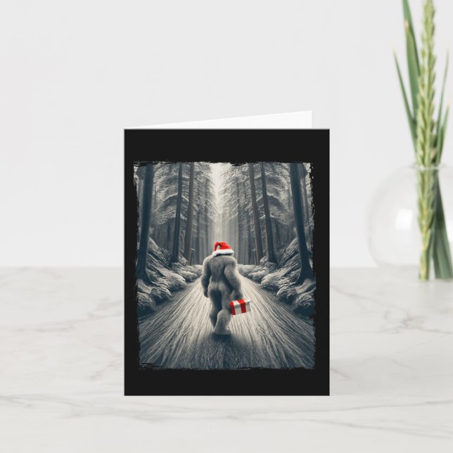 Carte Père Noël Bigfoot Christmas Sasquatch Croire (Devant)