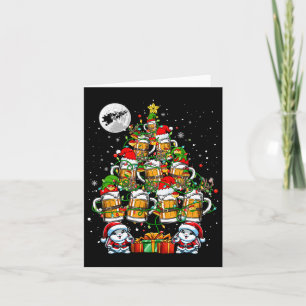 Carte Père Noël Bunnies And Beer Gles Christmas Tree Dri
