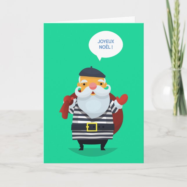 Carte Père Noël Chic Parisien (Devant)