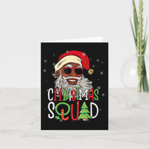 Carte Père Noël Christmas Squad Black Men African Americ