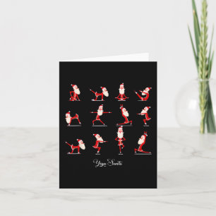 Carte Père Noël Christmas Yoga Pose Père Noël Namaste Na