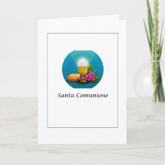 Carte Père Noël Comunione - sainte communion en italien