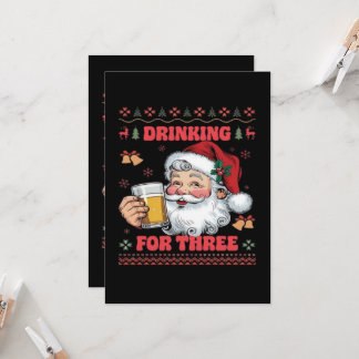 Carte Père Noël Couple Chirstmas