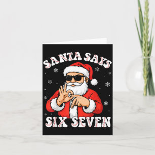 Carte Père Noël dit 6 7 Six Sept Mème Baseball Numéro 67