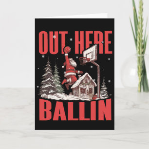 Carte Père Noël drôle et funky par ici Byllin' Bysketbyl