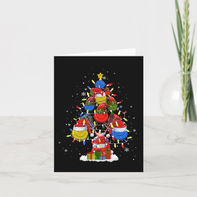 Carte Père Noël Elf Disc Golf Outils de balle Xmas Tree  (Devant)